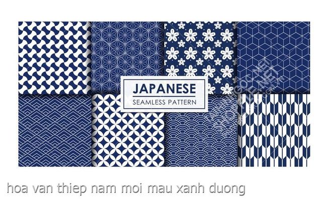 hoa van thiep nam moi mau xanh duong